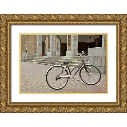 Japan Bicycle - 22 Gold Ornate Wood Framed Art Print with Double Matting by Blaustein, Alan