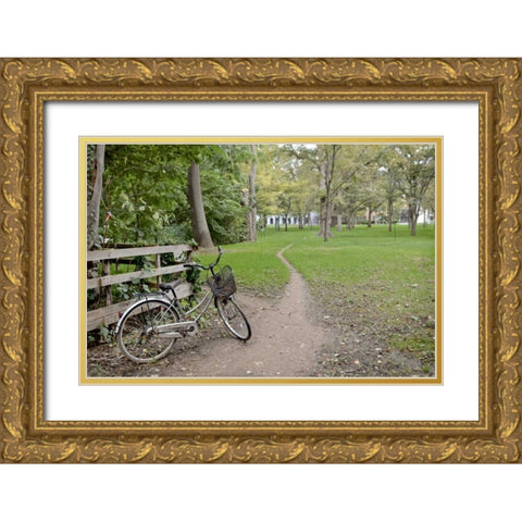 Japan Bicycle - 23 Gold Ornate Wood Framed Art Print with Double Matting by Blaustein, Alan