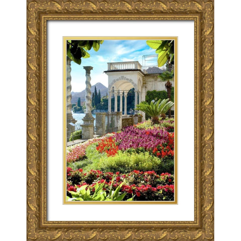 Giardino sul Lago #4 Gold Ornate Wood Framed Art Print with Double Matting by Blaustein, Alan