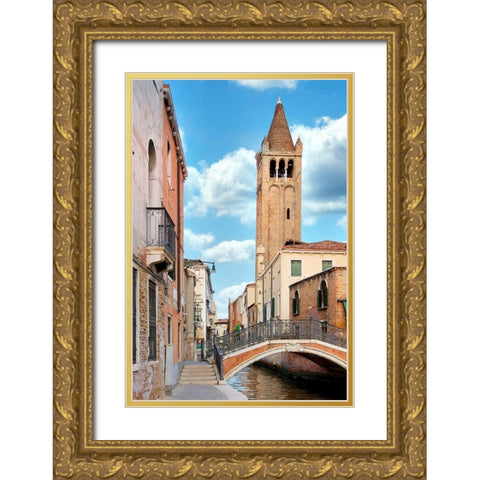 Venezia Canale #1 Gold Ornate Wood Framed Art Print with Double Matting by Blaustein, Alan