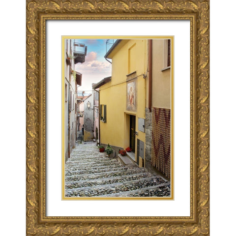 Rezzonico Harbor #3 Gold Ornate Wood Framed Art Print with Double Matting by Blaustein, Alan