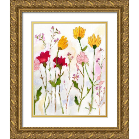 Flowers from Sheeleys Gold Ornate Wood Framed Art Print with Double Matting by Bragg, Janel