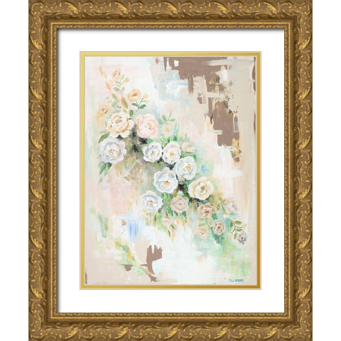 Spring Flowers Gold Ornate Wood Framed Art Print with Double Matting by Clumeck, Alana