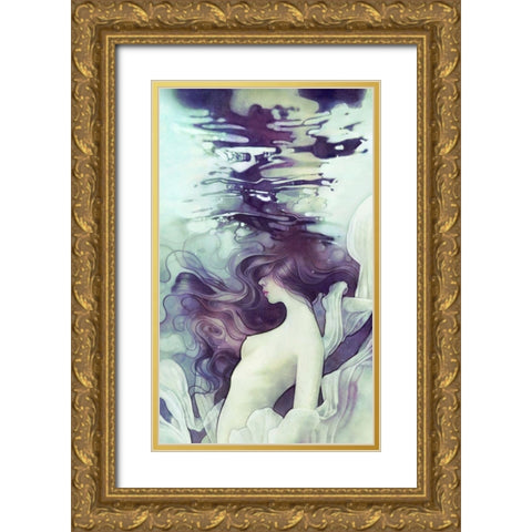 Drift Gold Ornate Wood Framed Art Print with Double Matting by Dittman, Anna