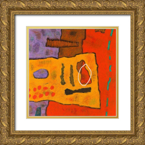 Conversations in the Abstract #21 Gold Ornate Wood Framed Art Print with Double Matting by Downs