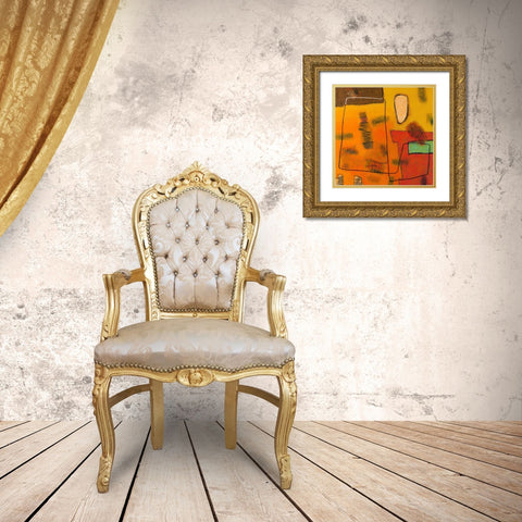 Conversations in the Abstract #31 Gold Ornate Wood Framed Art Print with Double Matting by Downs