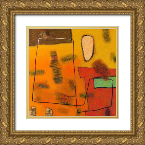 Conversations in the Abstract #31 Gold Ornate Wood Framed Art Print with Double Matting by Downs