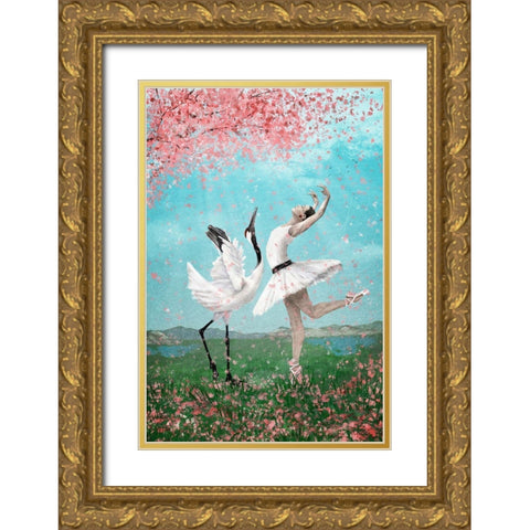 Dance Like No Other Gold Ornate Wood Framed Art Print with Double Matting by Flores, Paula Belle