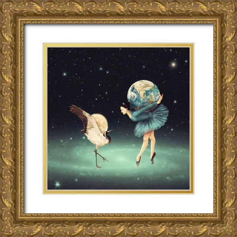 Life is Just a Dance Gold Ornate Wood Framed Art Print with Double Matting by Flores, Paula Belle