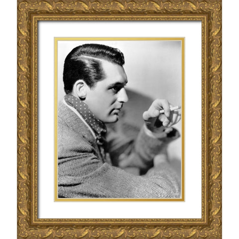 Cary Grant 1932 Gold Ornate Wood Framed Art Print with Double Matting by Unknown