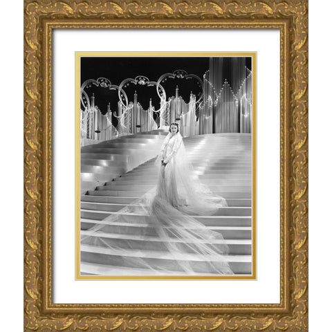 MGM 1937 Rosalie Starring Eleanor Powell Gold Ornate Wood Framed Art Print with Double Matting by Unknown