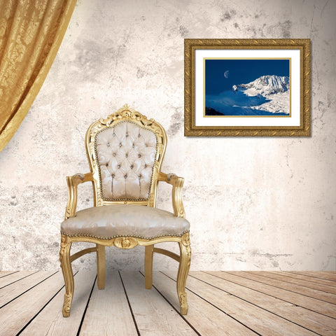 Moon Gold Ornate Wood Framed Art Print with Double Matting by Kostka, Vladimir