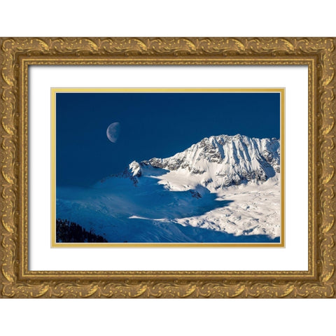 Moon Gold Ornate Wood Framed Art Print with Double Matting by Kostka, Vladimir