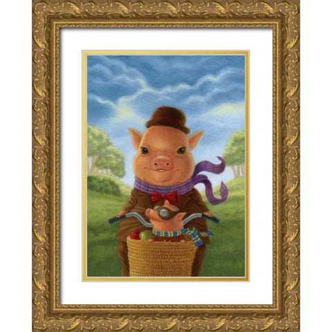 Cadwallader’s Fine Day Out Gold Ornate Wood Framed Art Print with Double Matting by Matarazzo, Gina