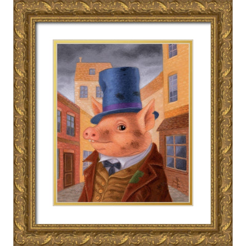 Dawkins Gold Ornate Wood Framed Art Print with Double Matting by Matarazzo, Gina