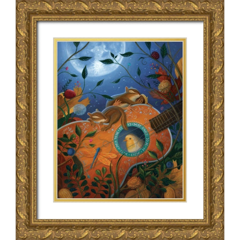 Dandelion Dreams Gold Ornate Wood Framed Art Print with Double Matting by Matarazzo, Gina