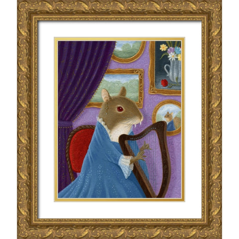 Priscilla F. Foffenschnizzle Gold Ornate Wood Framed Art Print with Double Matting by Matarazzo, Gina