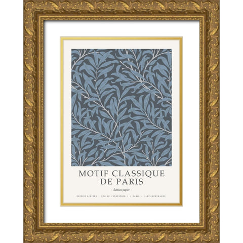 Motif Classique 4 Gold Ornate Wood Framed Art Print with Double Matting by Design Fabrikken