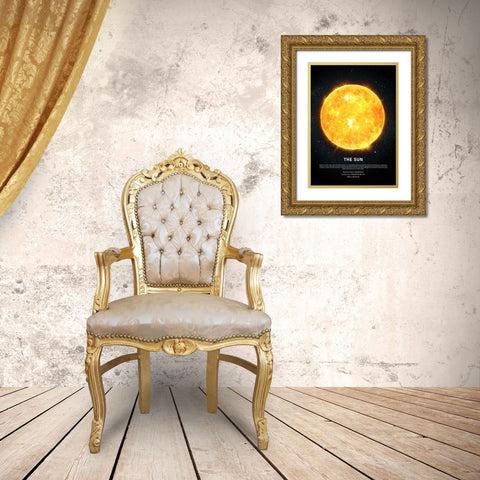 The Sun Gold Ornate Wood Framed Art Print with Double Matting by Design Fabrikken