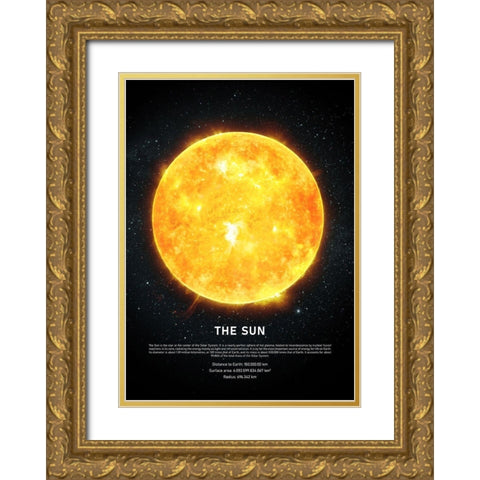 The Sun Gold Ornate Wood Framed Art Print with Double Matting by Design Fabrikken