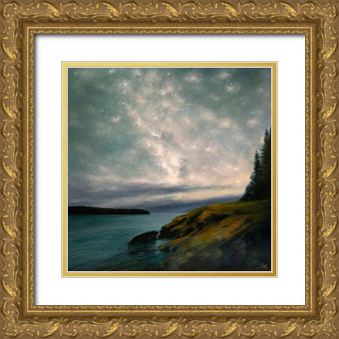 Celestial Gold Ornate Wood Framed Art Print with Double Matting by Parent, Joanne