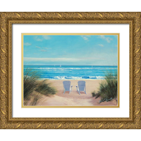 Among Friends II Gold Ornate Wood Framed Art Print with Double Matting by Romanello, Diane