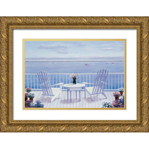 Lazy Afternoon Gold Ornate Wood Framed Art Print with Double Matting by Romanello, Diane