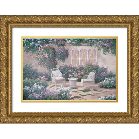 Wine and Wicker Gold Ornate Wood Framed Art Print with Double Matting by Romanello, Diane