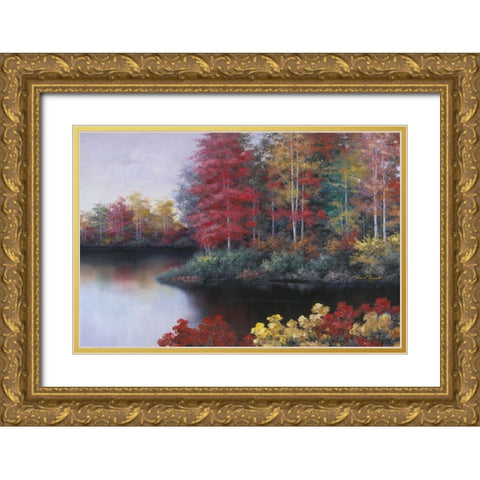Changes Gold Ornate Wood Framed Art Print with Double Matting by Romanello, Diane