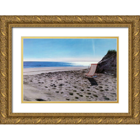 Summer Place Gold Ornate Wood Framed Art Print with Double Matting by Romanello, Diane