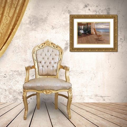 Memories Gold Ornate Wood Framed Art Print with Double Matting by Romanello, Diane