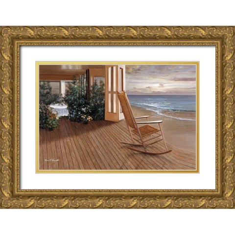 Memories Gold Ornate Wood Framed Art Print with Double Matting by Romanello, Diane