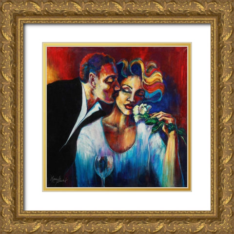 The Scent of Love Gold Ornate Wood Framed Art Print with Double Matting by Stewart, Monica