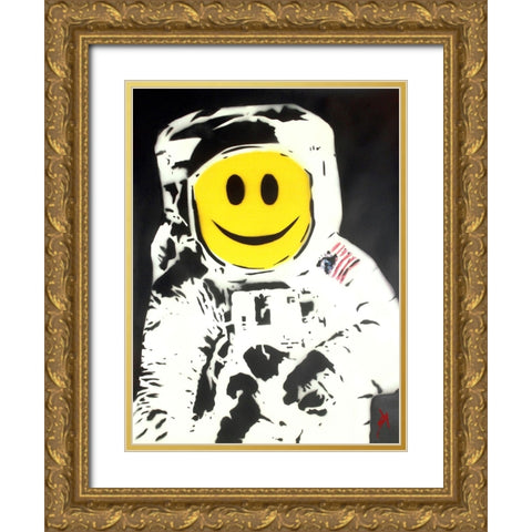 The Happynaut Gold Ornate Wood Framed Art Print with Double Matting by Sly, Juan