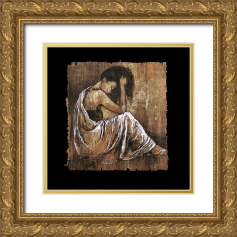 Soulful Grace I Gold Ornate Wood Framed Art Print with Double Matting by Stewart, Monica