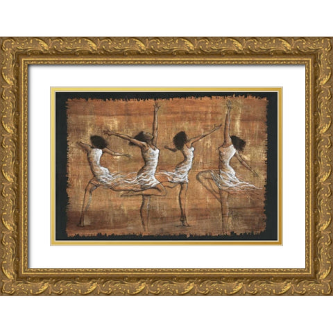 Rejoice! Gold Ornate Wood Framed Art Print with Double Matting by Stewart, Monica