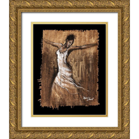 Graceful Motion I Gold Ornate Wood Framed Art Print with Double Matting by Stewart, Monica