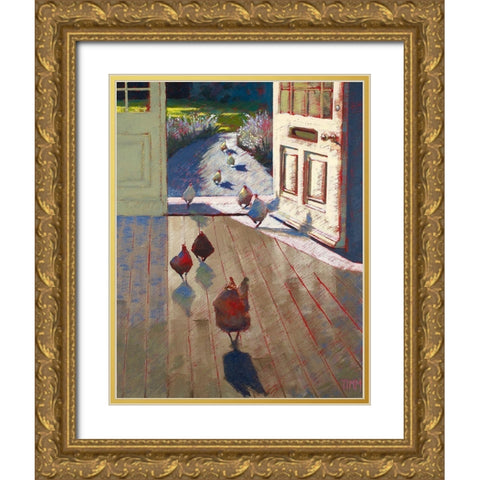 Girls Day Out Gold Ornate Wood Framed Art Print with Double Matting by Timmerman, Lisa