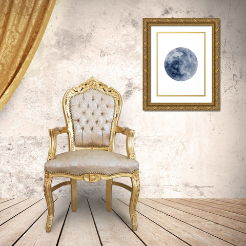 Blue Moon Gold Ornate Wood Framed Art Print with Double Matting by Wong, Brandon