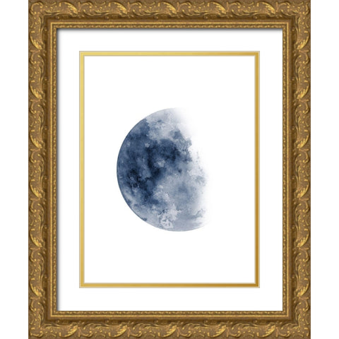 Blue Moon Waning No. 1 Gold Ornate Wood Framed Art Print with Double Matting by Wong, Brandon