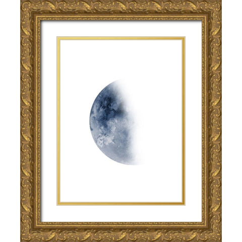 Blue Moon Waning No. 2 Gold Ornate Wood Framed Art Print with Double Matting by Wong, Brandon