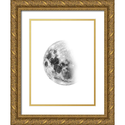 Moon Waning No. 1 Gold Ornate Wood Framed Art Print with Double Matting by Wong, Brandon