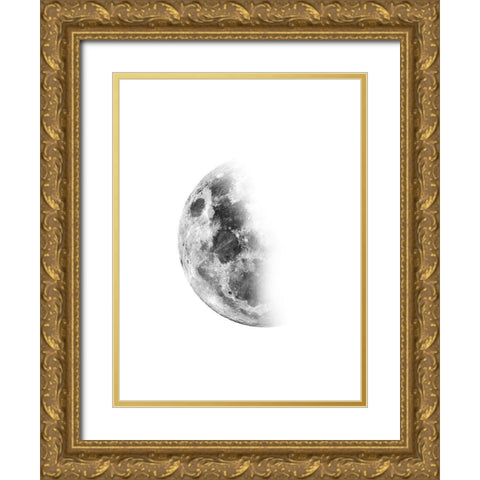 Moon Waning No. 2 Gold Ornate Wood Framed Art Print with Double Matting by Wong, Brandon