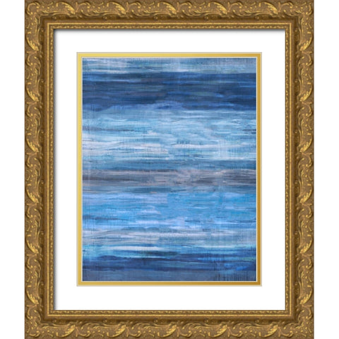 Indigo Dreams Gold Ornate Wood Framed Art Print with Double Matting by Wiley, Marta