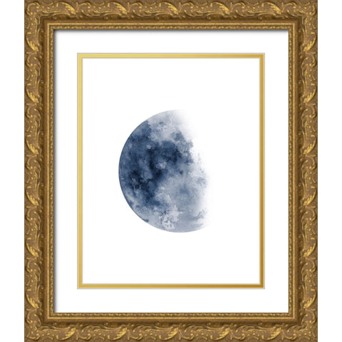 Phases Of The Moon No. 1 Gold Ornate Wood Framed Art Print with Double Matting by Wong, Brandon