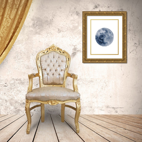 Phases Of The Moon No. 2 Gold Ornate Wood Framed Art Print with Double Matting by Wong, Brandon