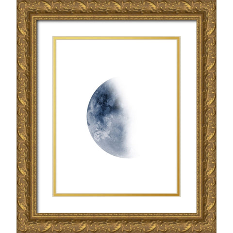 Phases Of The Moon No. 3 Gold Ornate Wood Framed Art Print with Double Matting by Wong, Brandon