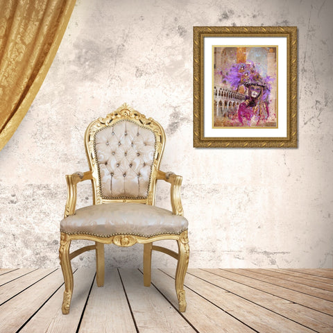 Venice 3 Gold Ornate Wood Framed Art Print with Double Matting by Wiley, Marta