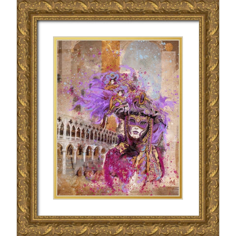 Venice 3 Gold Ornate Wood Framed Art Print with Double Matting by Wiley, Marta