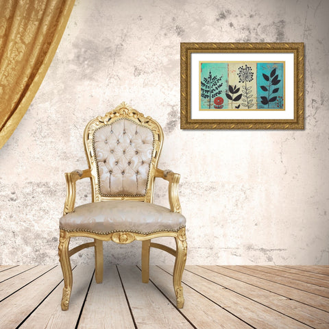 Le Jardin I Gold Ornate Wood Framed Art Print with Double Matting by Pinto, Patricia